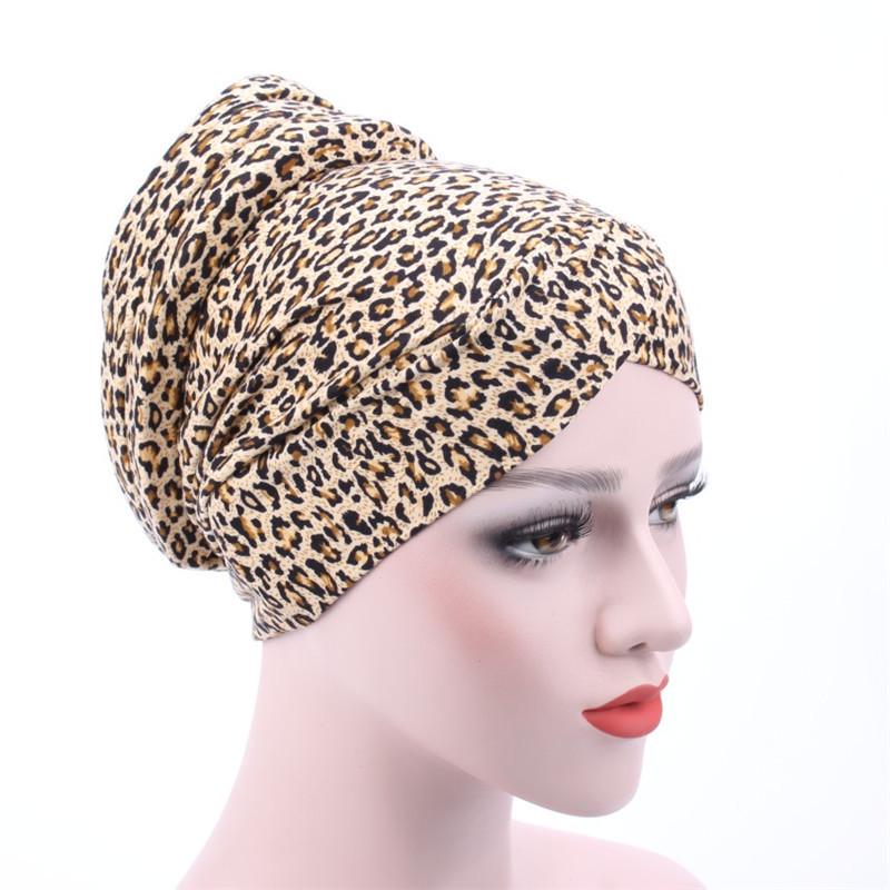 New Small Floral Leopard Print Cotton Bandana Hat Chemotherapy Head Wrap