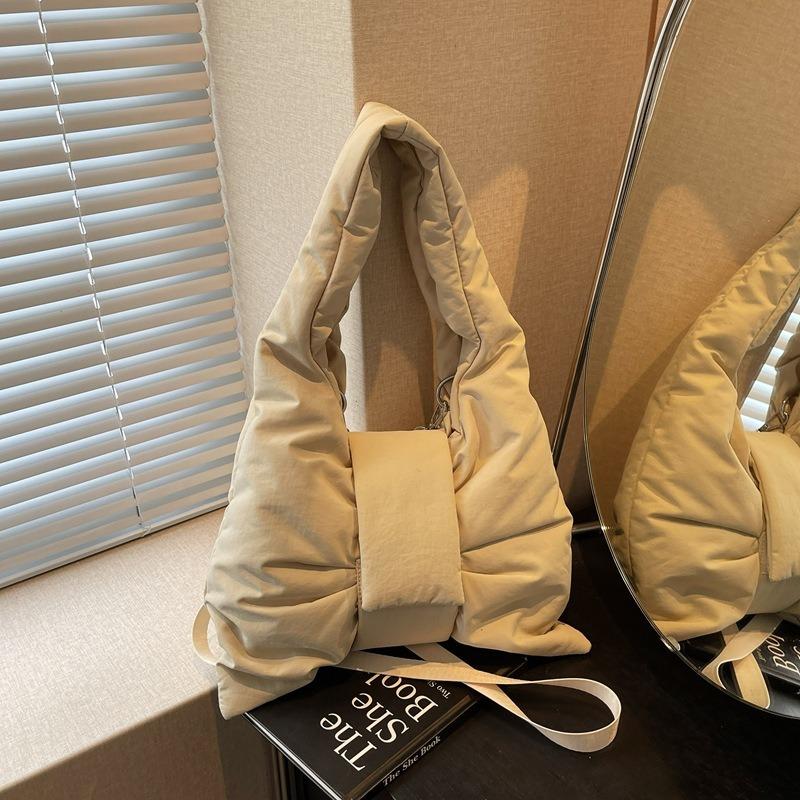 Casual large-capacity nylon cloth bag women's new versatile bow shoulder bag commuter messenger bag