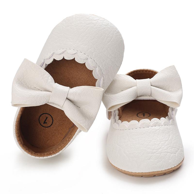 Spring and Autumn 0-1 Year Old Baby Toddler Shoes Soft Bottom Breathable Baby Shoes Half Rubber Sole All-match Princess Shoes