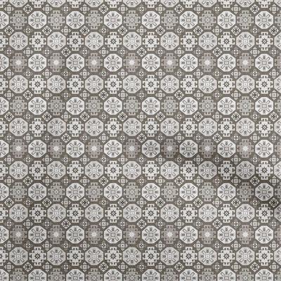 Cotton Flex Dusty Gray Fabric Asian Kilim Quilting Supplies Print Sewing Fabric By The Yard 40 Inch