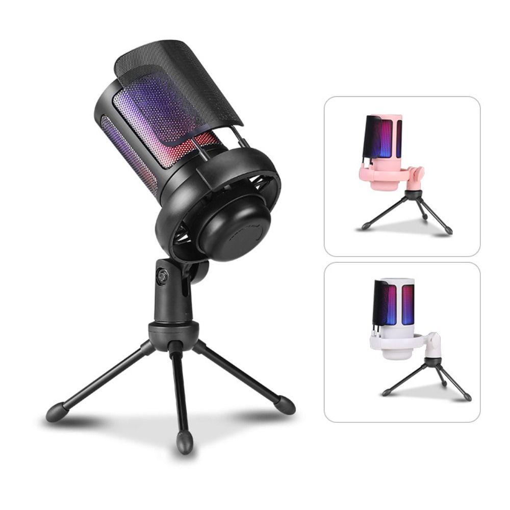 

Noise Reduction RGB Microphone USB Mics Pragmatic Disc Condenser Microphone