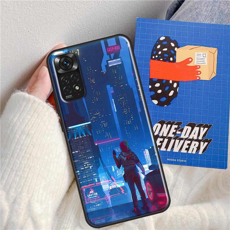 Cyberpunks Case For Xiaomi Redmi Note 11 Pro 8 9 10 Pro Note 10S 11S 9S K50 K40 9A 9C 10A 10C Cover