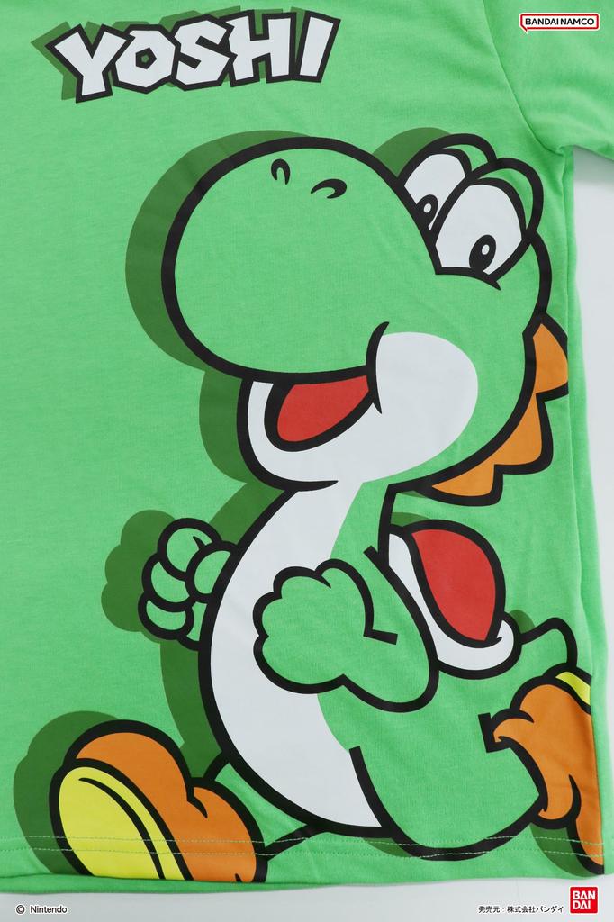 Super Mario Kids Short Sleeves Half Light Green [Kaitac Family] Pajamas, & Pants, Summer, 100cm, (Yoshi)