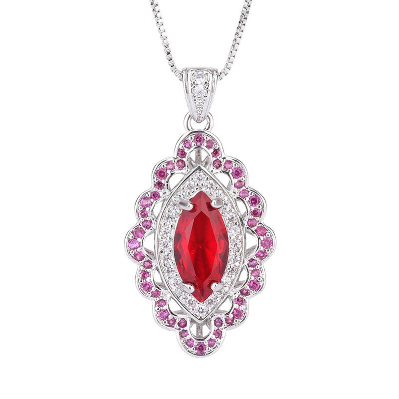 Ring Zubehör Retro Trend Halskette Weibliche Schatz Rot Weibliche Anhänger