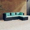Day and Night - Day and Night 4-piece Garden Furniture Set and Black Synthetic Rattan Cushions