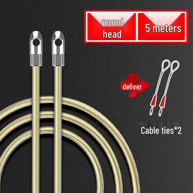 Universal Steel Wire Pipe Threading Tool - Manual Spring Head Electrician Puller