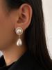 Vintage Stil Hängeohrringe Damen Perlenstecker Ohrringe Elegantes Retro Design Mode Schmuck Zubehör für den täglichen Gebrauch und besondere Anlässe