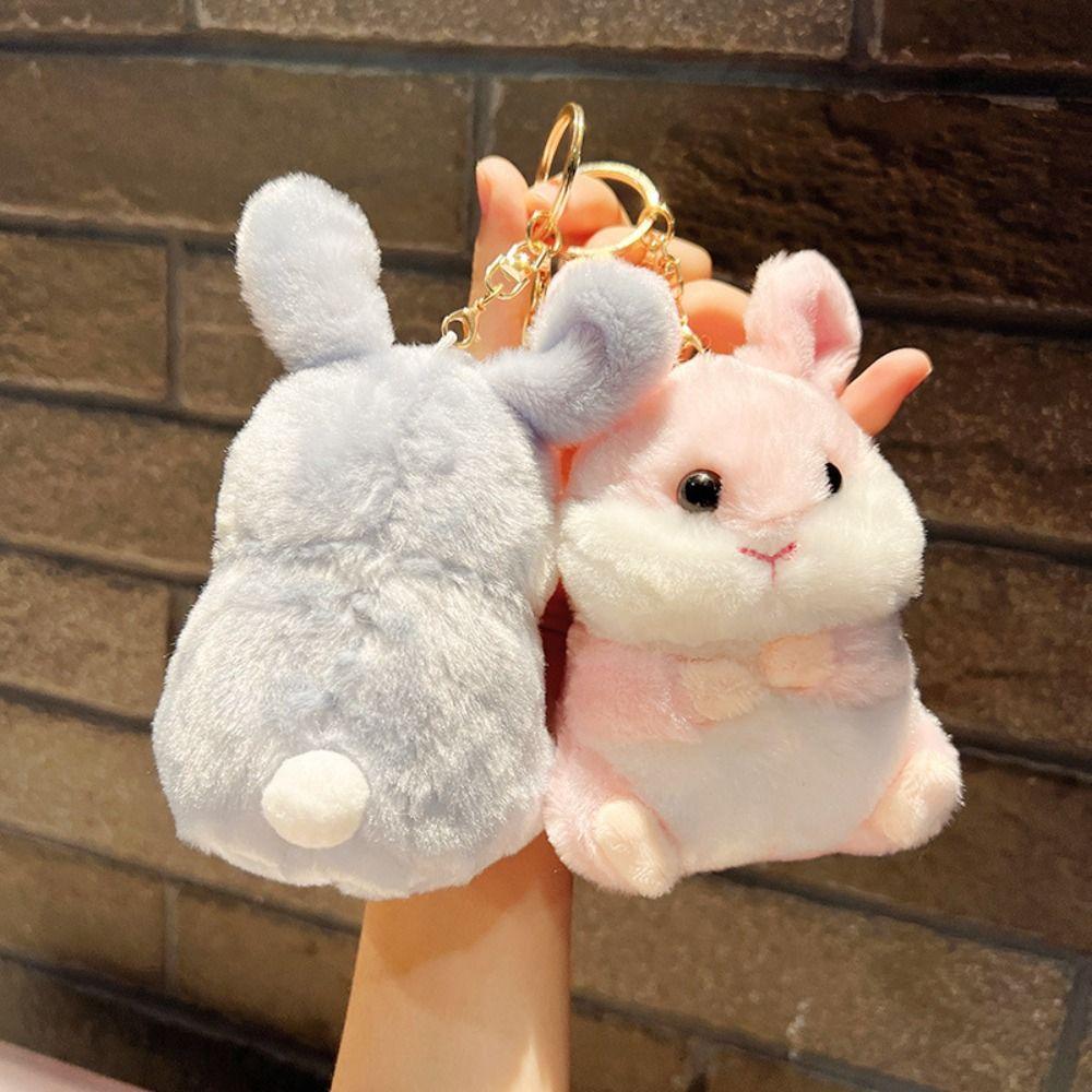 Hamster Rabbit Plush Keyring Bunny Plush Keyring Rabbit Plush Keychain Animal Stuffed Toys