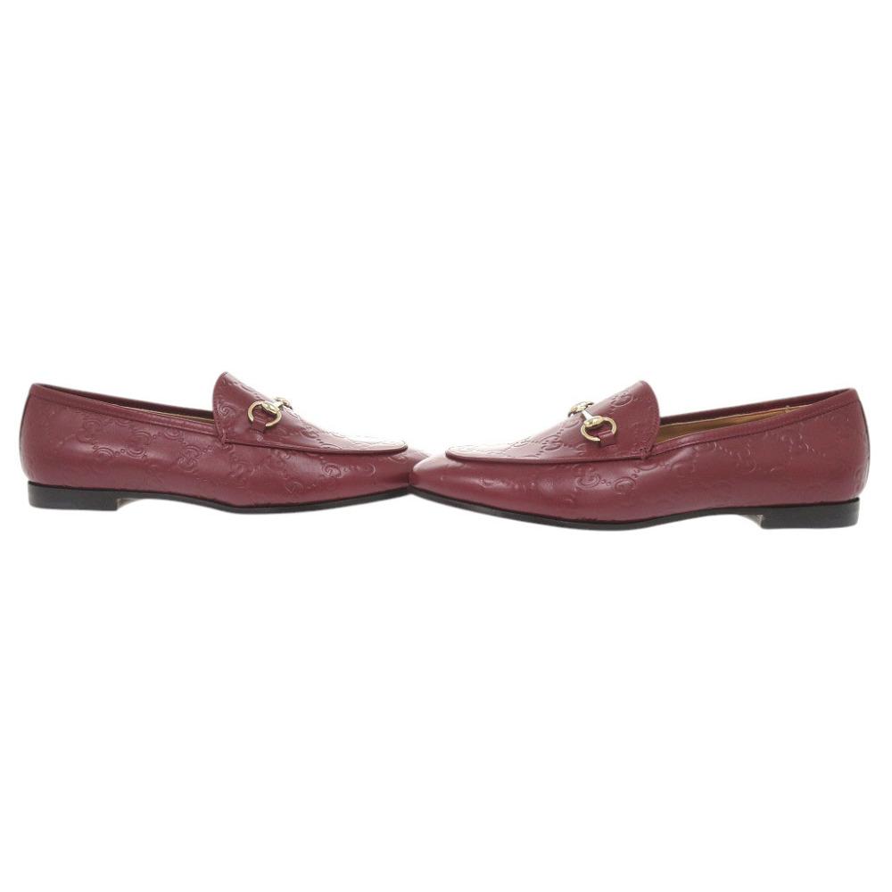 Gebrauchte AUTHENTISCHE GUCCI 786016 Loafer Jordaan Horsbit Guccissima Lederschuhe Bordeaux