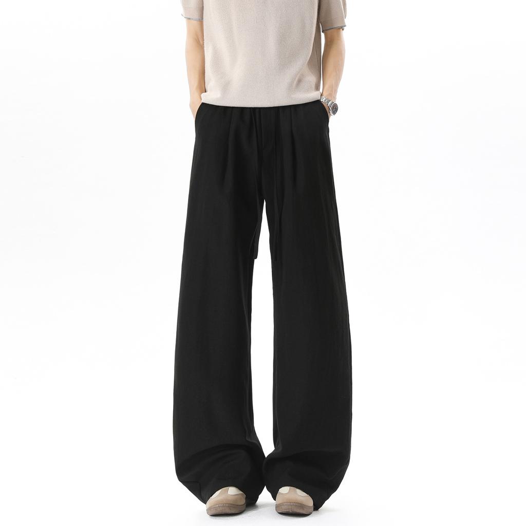 Linen Pants Summer New Thin Refreshing Breathable Loose Wide-leg Pants Japanese Retro Lyocell Tencel Pants