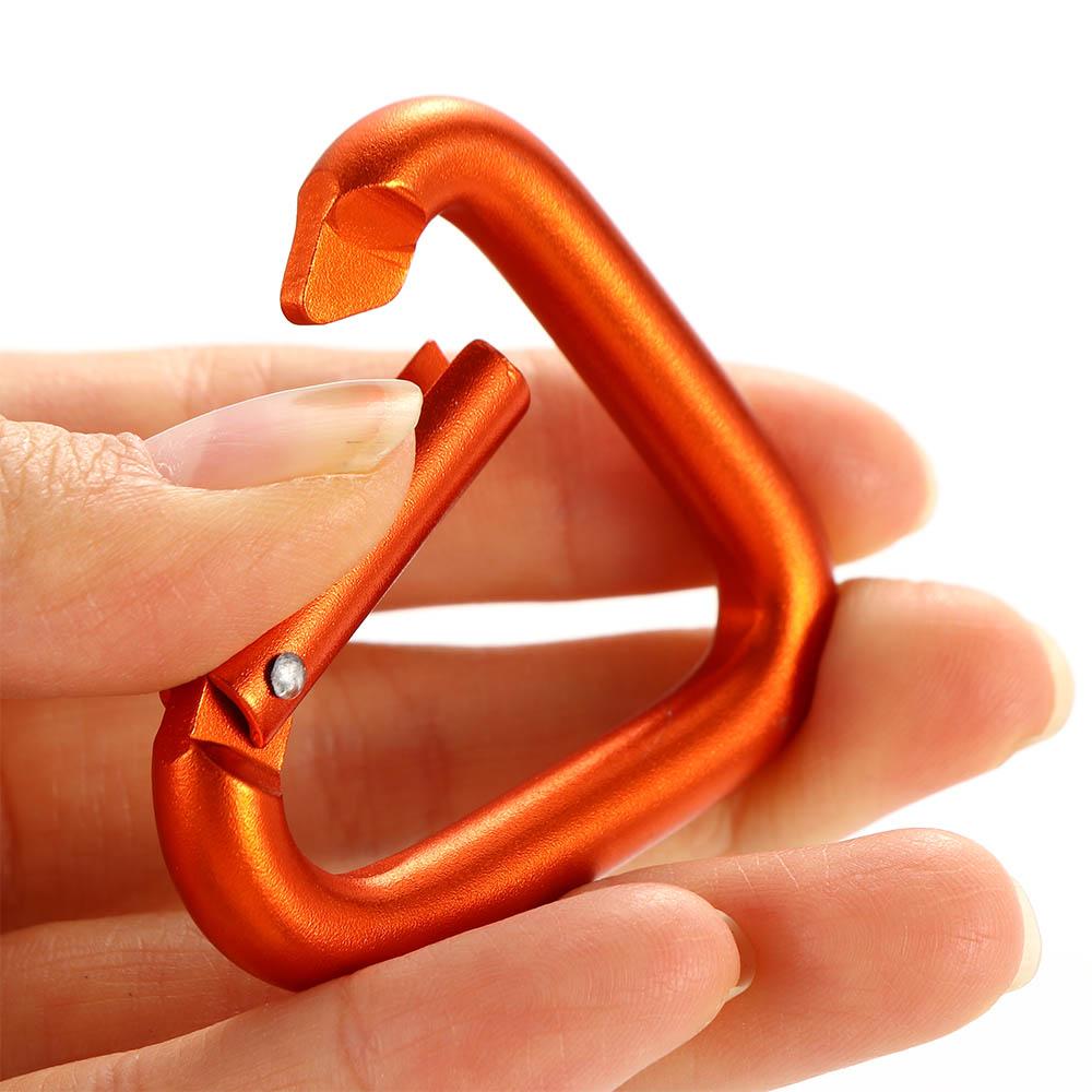 Snap Camping Outdoor Triangle Metal Aluminum Zinc Zinc Alloy Keychain Hook Carabiner Buckle