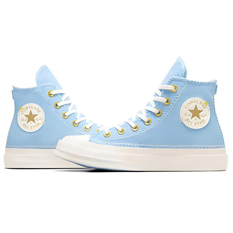 Converse Chuck 70 Comfortable & Stylish High-Top Espadrilles Unisex Blue & White Gold