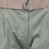 Short semolina kaki taille haute avec ceinture Femme PLEASE
