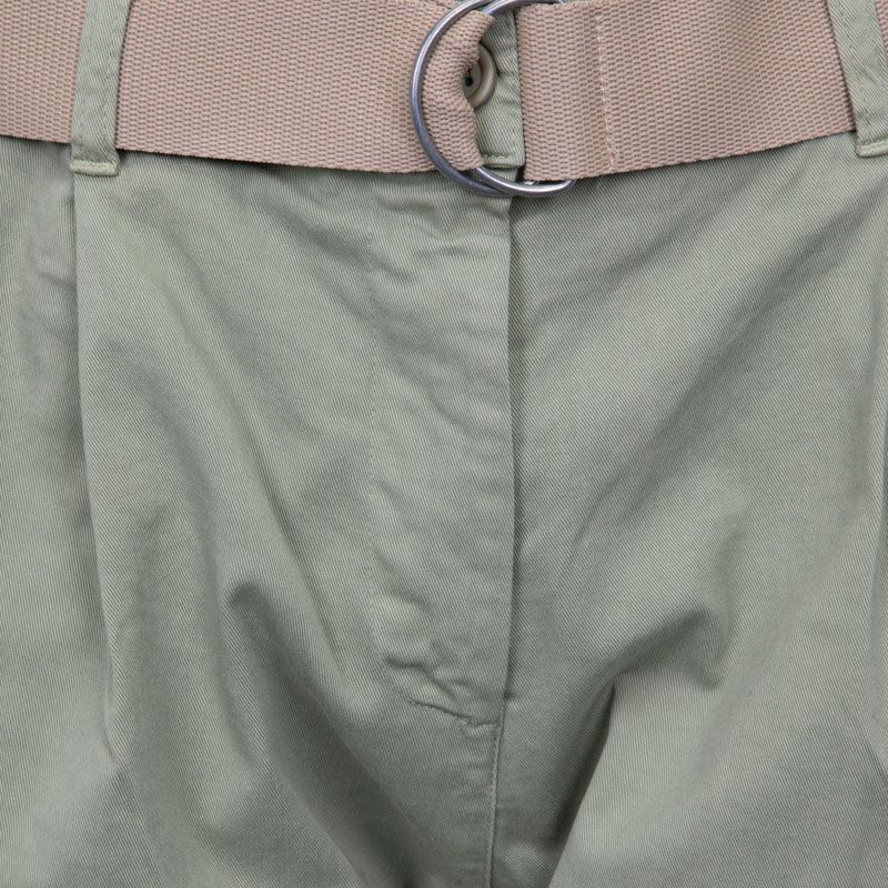 Short semolina kaki taille haute avec ceinture Femme PLEASE