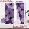 Flat Printing Curtains Without Rod Floral Elegance Purple Ramadan Festival Popular Drapes Durable Curtain Set Of 2 Made Polyester Washable