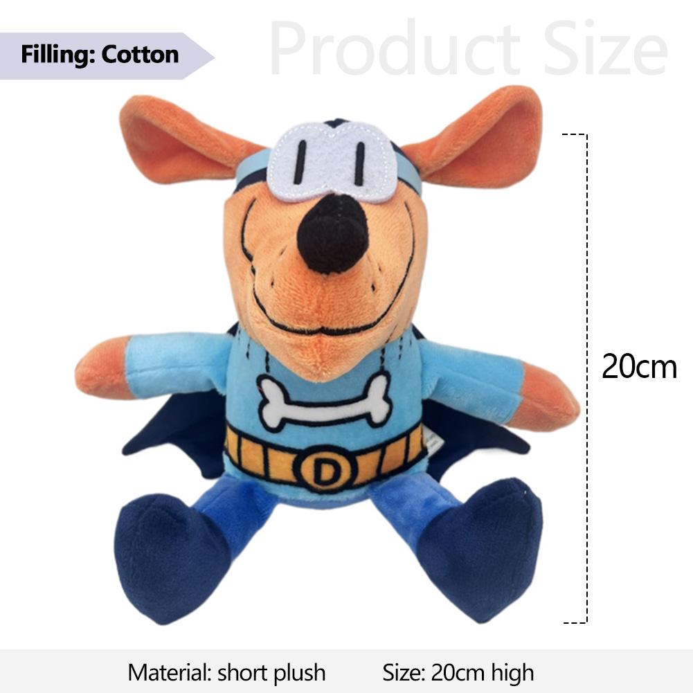 For Dog Man Detective Dog Plush Toy PP Cotton Fluffy Dog Toy Soft Soft Dog Plushies Cartoon Baby Toy for Christmas Birthday Gift