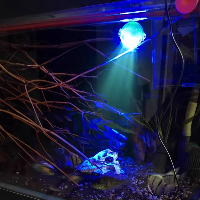 Aquariums LED Light Spotlight LED for Small Size Fish Tanks Remote Type Spotlight Waterproof Adjustable Light Color