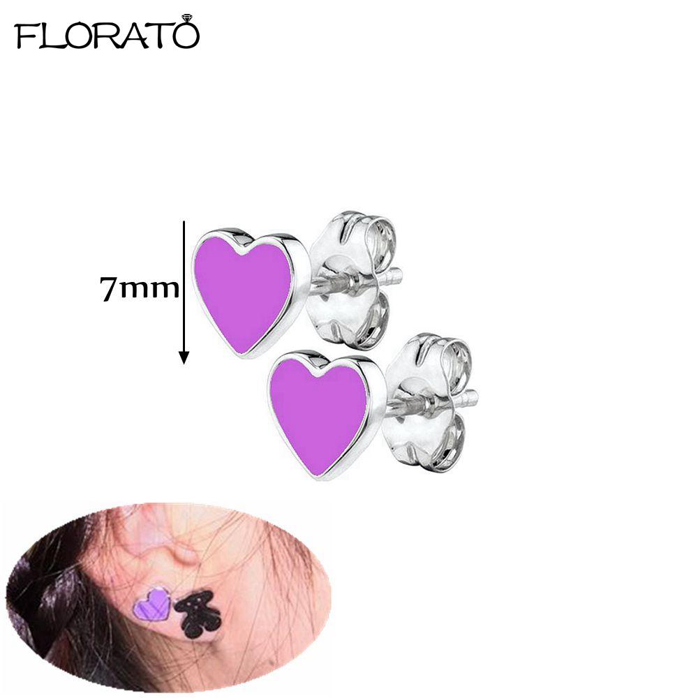 925 Silver Needle Elegant Purple Earrings Exquisite Small Hoop Earrings for Women Fashion Puncture Jewelry Accessories
