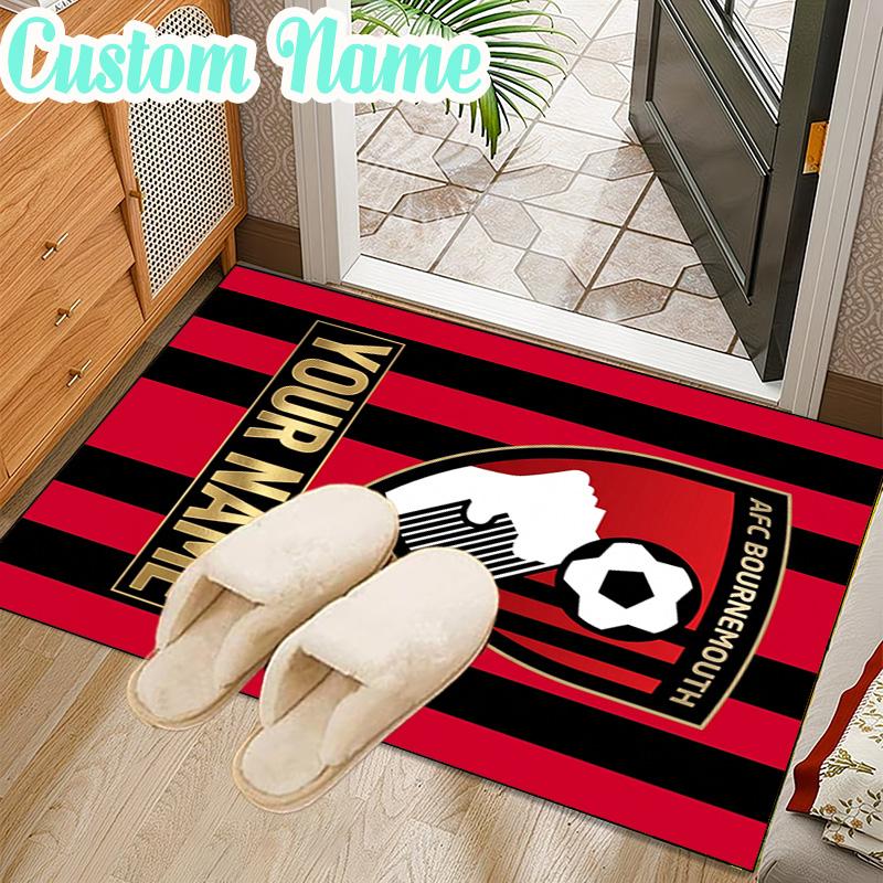 Custom Name AFC Bournemouth Rug Office Rug Chair Mat Non Slip Carpet Rugs for Bedrooms Dining Room Living Room Home Decor gifts