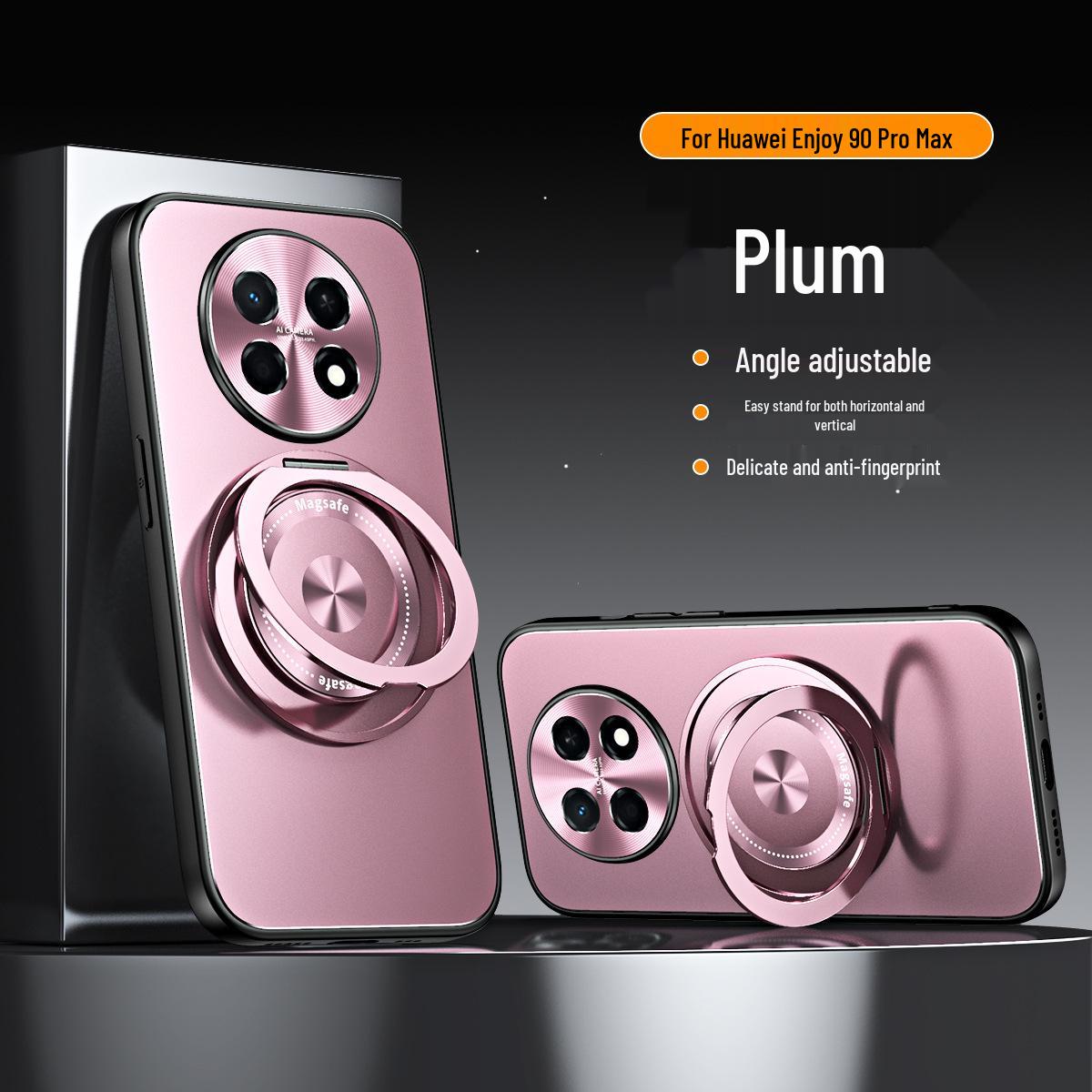 

Huawei Enjoy 90 Pro Max Case with Rotating Stand: Frosted Electroplated Anti-Fall Full Coverage Back Panel Huawei Enjoy 90Plus