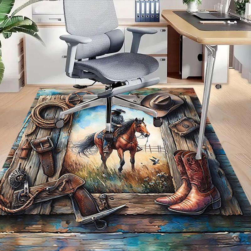 1 Pezzo Cappello da Cowboy Tappeto Antiscivolo, adatto per Ufficio, camera da letto e sale giochi. Può anche essere usato come copripiedi per divano-R58