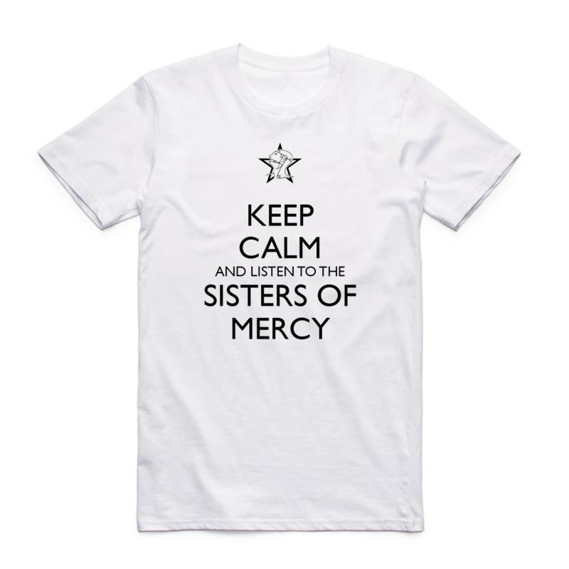 

2019 Мужская Модная Футболка The Sisters Of Mercy с Принтом Рок-н-Ролл Летняя С Коротким Рукавом С Круглым Вырезом Пост-Панк Готик Рок-группа Футболка 4XL