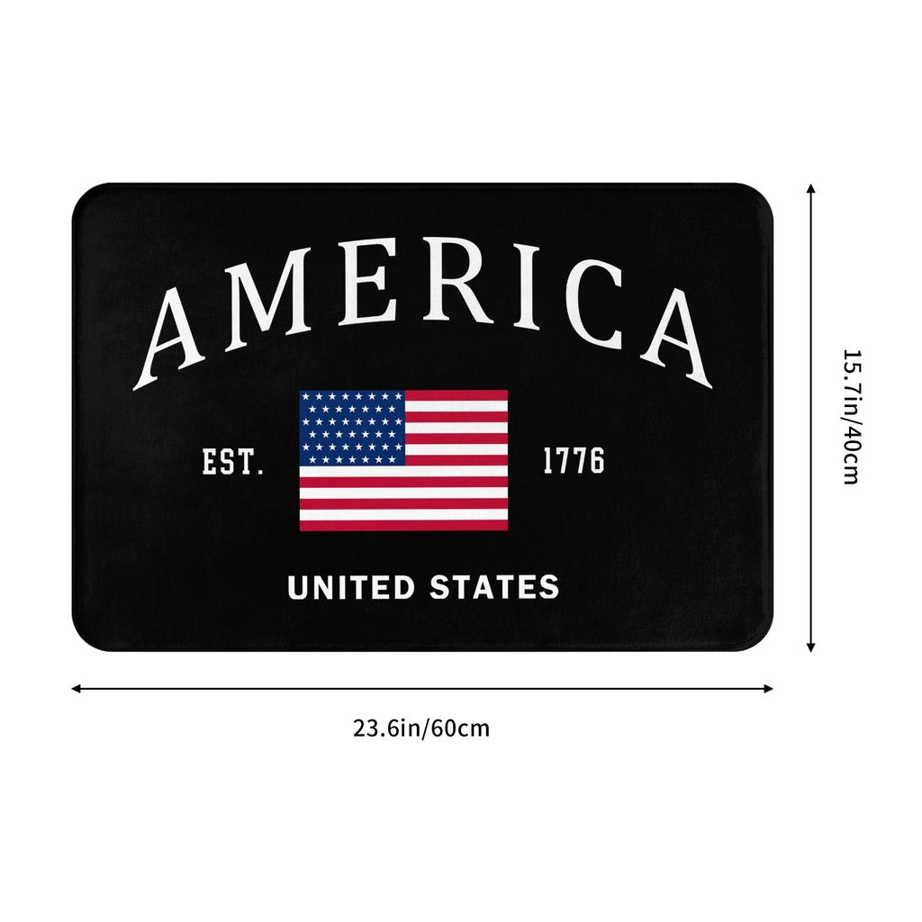 United States Flag Doormat Anti-Slip Bath Kitchen Mat Toilet Door Floor Entrance Carpet Rug