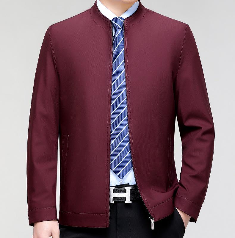 2024 Spring Business Casual Turn-Down Collar Jacket for Middle-Aged Men
