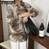 Autumn Women's Chiffon Shirt Retro Hong Kong Style Long Sleeved Shirt Women's Top