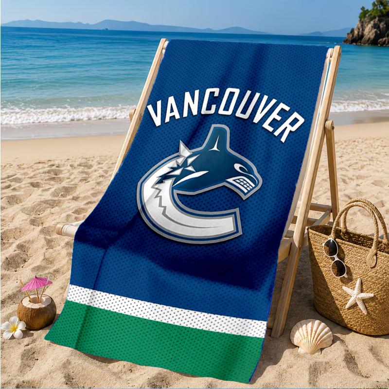 Hockey Team Vancouver-Canucks Beach Towel, Super Soft Microfiber, Perfect Gift for Her/Him, Birthday, for Pool, Beach, Travel, Decor Beach Party