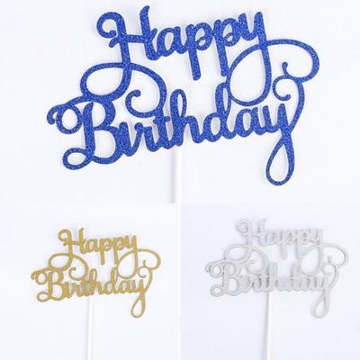 1 Stück Happy Birthday Dessert Kuchen Topper Einsteckkarte Partygeschenke Dekoration