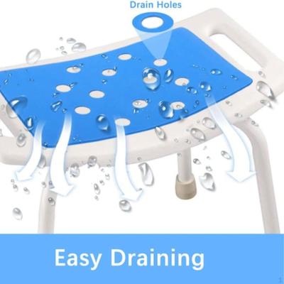 Bath Shower Stool Seat Mat Stickable Backing Soft Anti Slip Chair Pad
