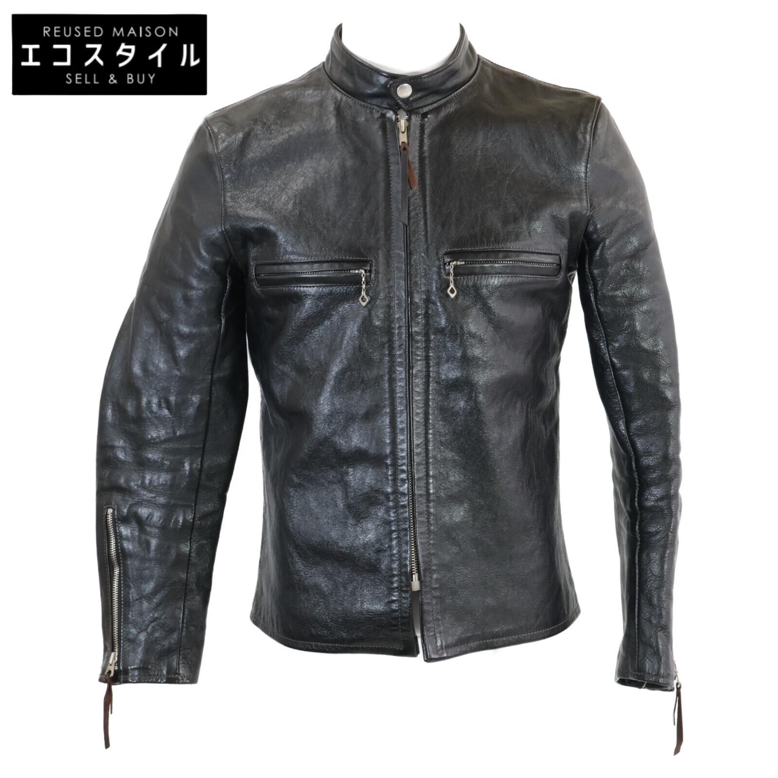 

THE REAL MCCOY S Excellent condition BUCO J-100 brown horsehide stand-collar rider s jacket Jacket 36 blackUsed