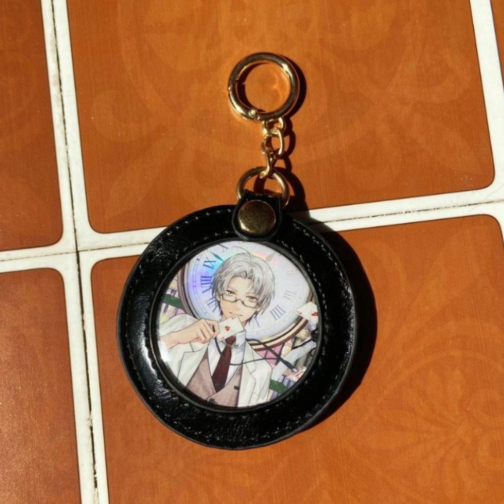 Transparent Badge Holder Portable Key Chain Pendant Funny Badge Protector Keychain  Bag