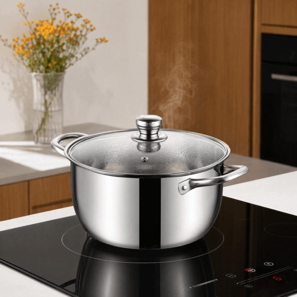With Lid Double Bottom Soup Pot Multipurpose Induction Cooker Pot  General Use