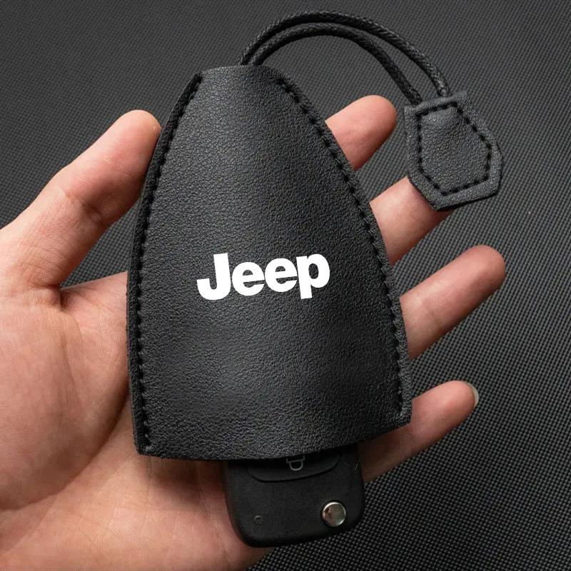 1 Stück Autoschlüssel Schutzhülle Tasche Autoschlüsselhülle Abdeckung Auto Schlüsselanhänger für Jeep Renegade Compass Grand Cherokee Wrangler Jk Gladiator