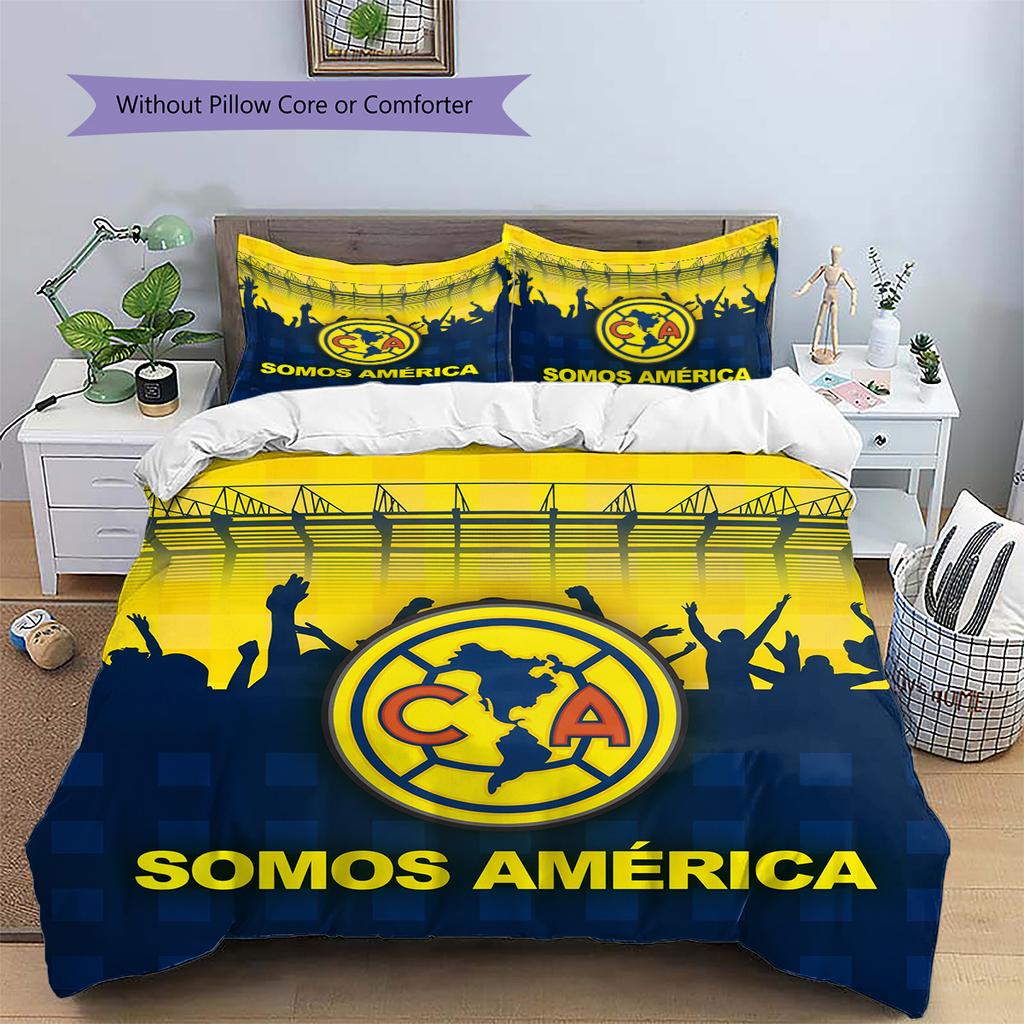 Club América Pattern Bedding Quilt Set Home Decoration Gift (1 * duvet cover + 2 * pillowcase without core)