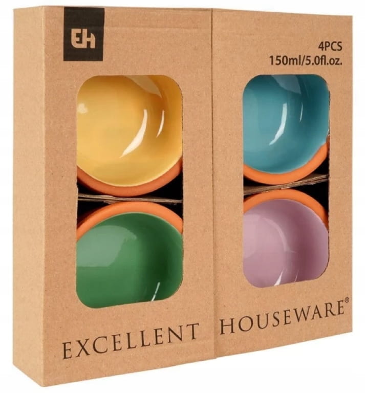 Heat-resistant stoneware baking bowl, 4 pieces