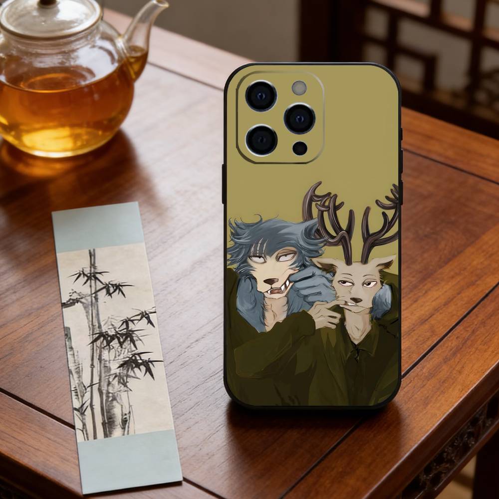 Manga B-Beastars Phone Case For iPhone 17,16,15,14,13,12,11 Plus,Pro Max,XS,Soft Silicone Black Cover