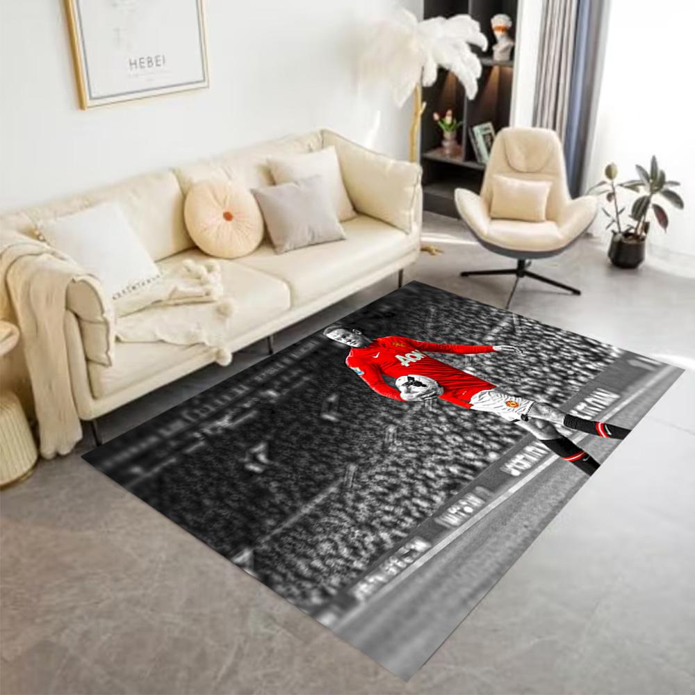 Wayne Rooney Manchester Floor Rug Office Rug Perfect for Game Room Balcony Living Rooms Entryway Antislip Carpet Office home decor