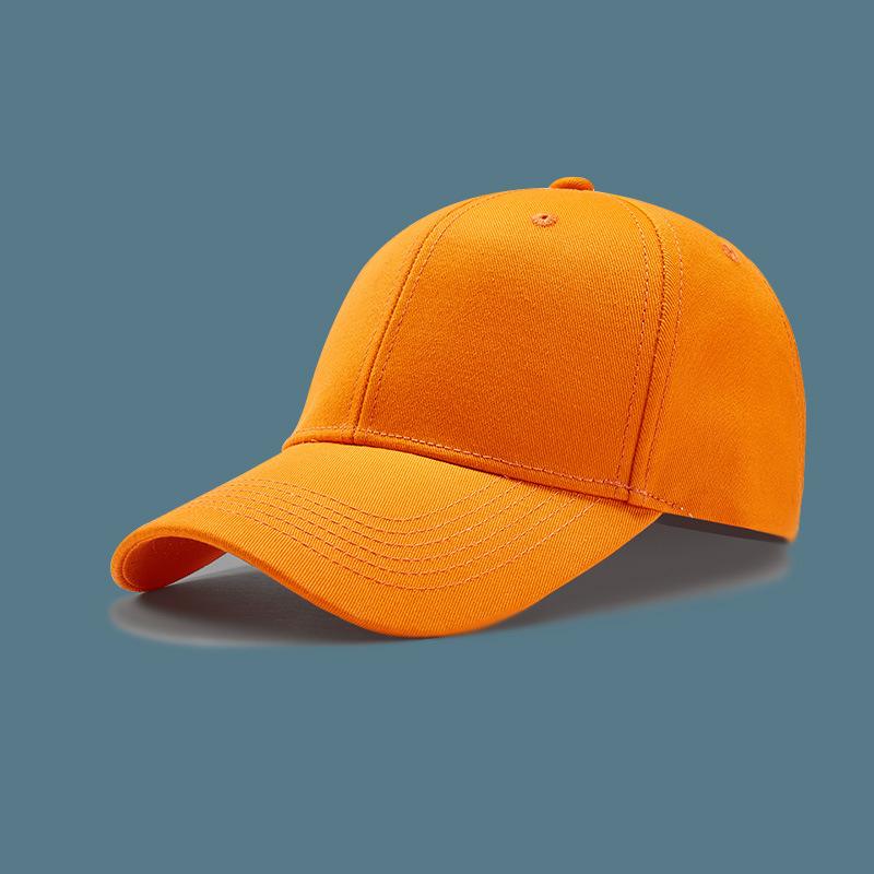 Cotton Hat Trendy Baseball Cap Black Autumn and Winter Women's Solid Color Hard Top Versatile Women's Light Board Cap
