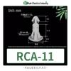 Single RCA 5-16 Pin Plastic Rivet Standoff Nylon Insulator Column - White