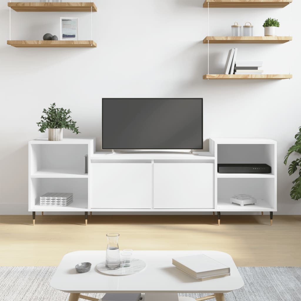 Vidaxl TV Cabinet, White, 80X36X50 Cm, Wood-Based Material