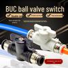 8mm Pneumatic Hand-Turned Ball Valve BUC-08 for Air Tube Quick Push-in Fitting