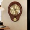 Decorative Wall Clock Modern Wood Wall Watch Luxury Aesthetic Pendulum Clocks Silent Minimalist Elegant Living Room Watches