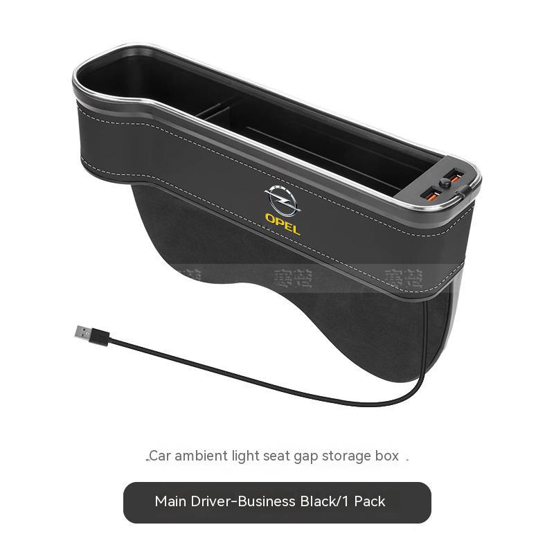 

Opel OPCline ASTRA CORSA INSIGNIA MOKKA VECTRA ZAFIRA GTC Tigra Car Seat Gap Slot Storage Box With Atmosphere lamp USB Charging
