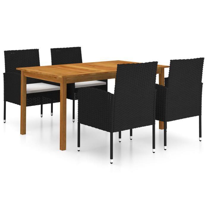 VidaXL 5-Piece Garden Dining Set Patio Dining Furniture Terrace Dining Table and Chairs Living Room 3067832