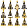 Set of 6 New Year Party Hats for Teens and Adults, Paper Photo Props for Countdown Parties, Guest Wear, and Table Styling