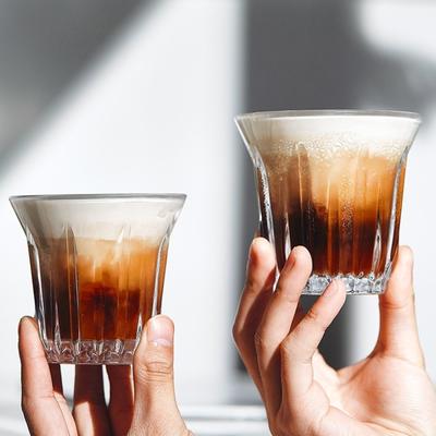 Glass Coffee Cup 100ml 160ml 220ml 320ml Espresso Cups Coffee Accessories Anti-Scald Coffee Mugs Glass