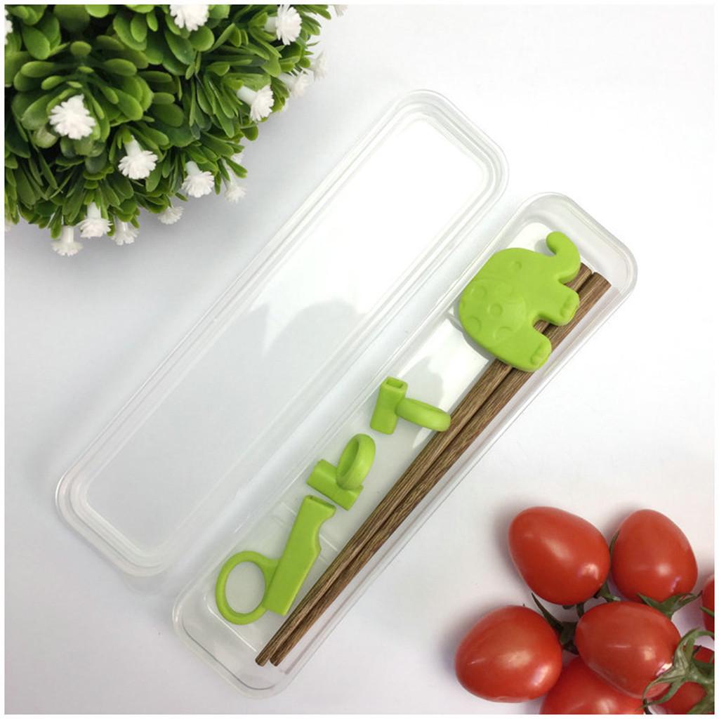  Kids Training Helper Portable Cartoon Learning Training Chopsticks Children Tab